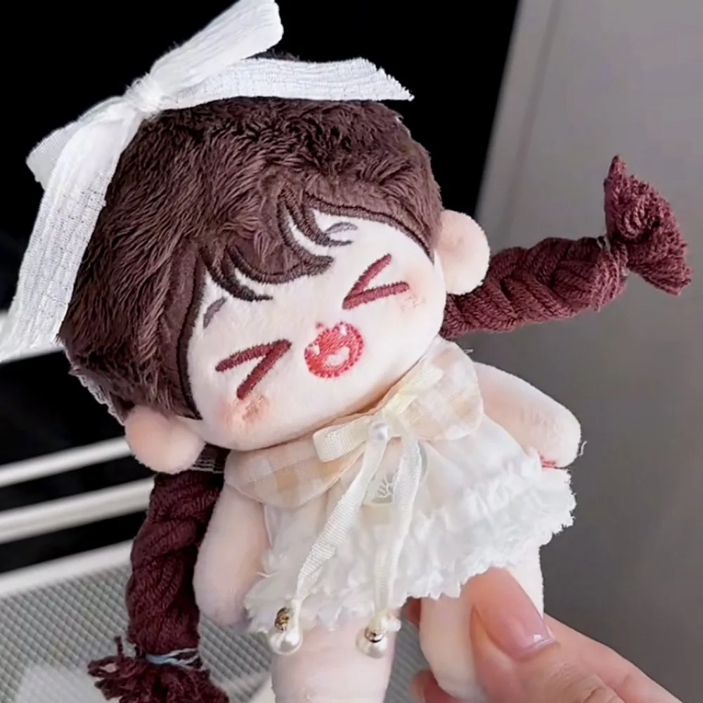 

Strap Dress 10cm Cotton Doll Clothes Bow Knot Suit Doll Clothes Outfit Lovely White Doll Dress Up Set Doll Accessories