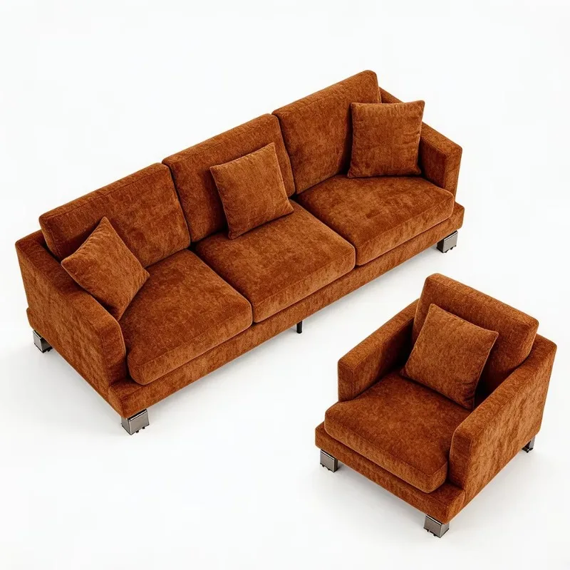 High-density foam living room fabric sofa, modern style living room factory direct sales sofa
