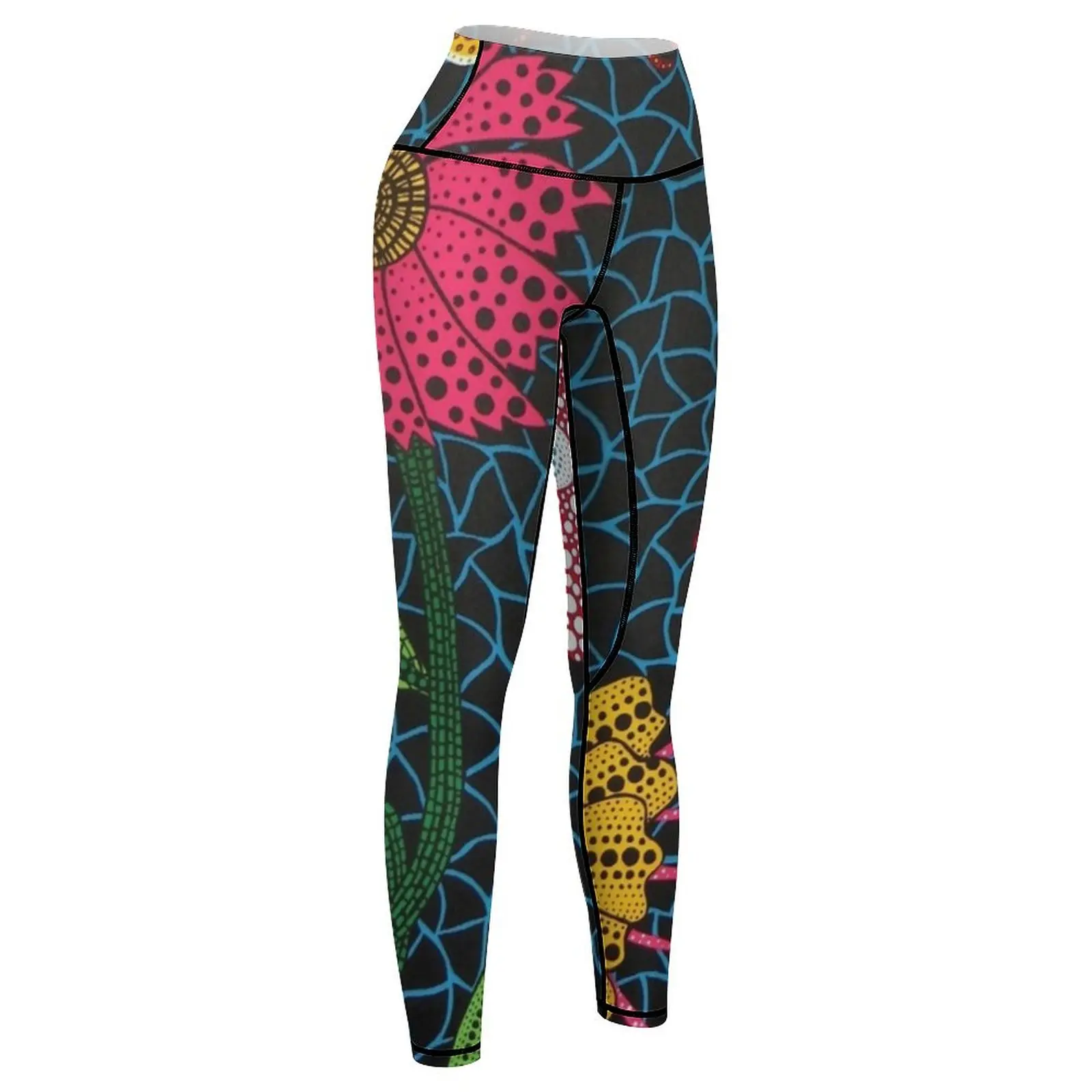 Yayoi Kusama Flowers Design, Art japonais, Yayoi Print, Poster, Produit numérique imprimable, Leggings en toile