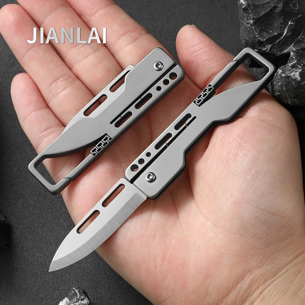 Titanium folding knives slim pocket knife pocket knife for women Keychain knife tanto folding knife small pocket knife