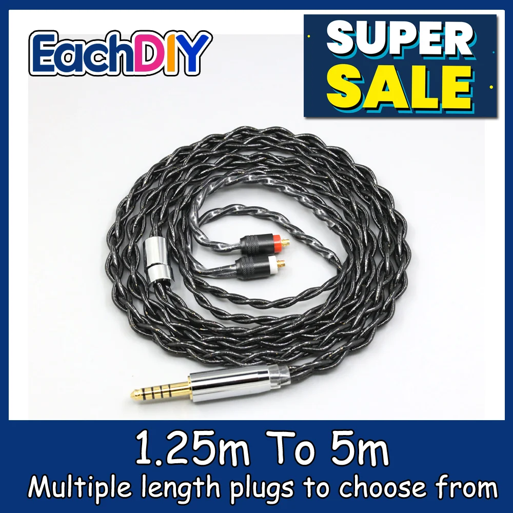 

99% Pure Silver Palladium Graphene Floating Gold Cable For Sony IER-M7 IER-M9 IER-Z1R Headset 4 core LN008330