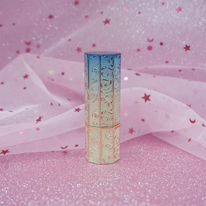 Tubo de lápiz labial vacío magnético octogonal de 3,5 ML, contenedor de bálsamo labial Retro recargable, accesorios cosméticos DIY para mujeres y niñas