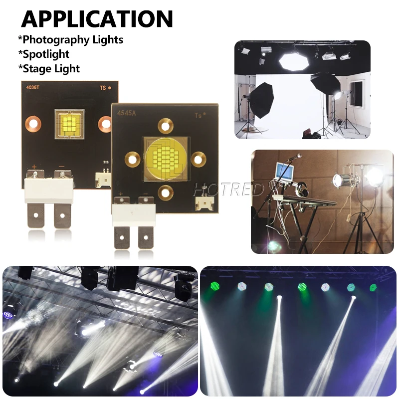 High Power LED Stage Light Lamp Chip 150W 300W DC30-36V 5A 8A Moving Head Follow Spotlight Cool White For Long Distance Lamp