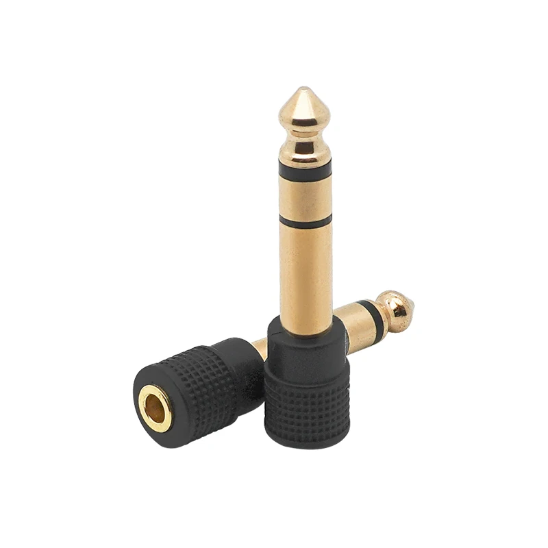 1pcs Stereo Headphone Audio Adapter Plug 3.5mm Jack to 6.5mm Gold Plated Speaker Microphone Audio Connector