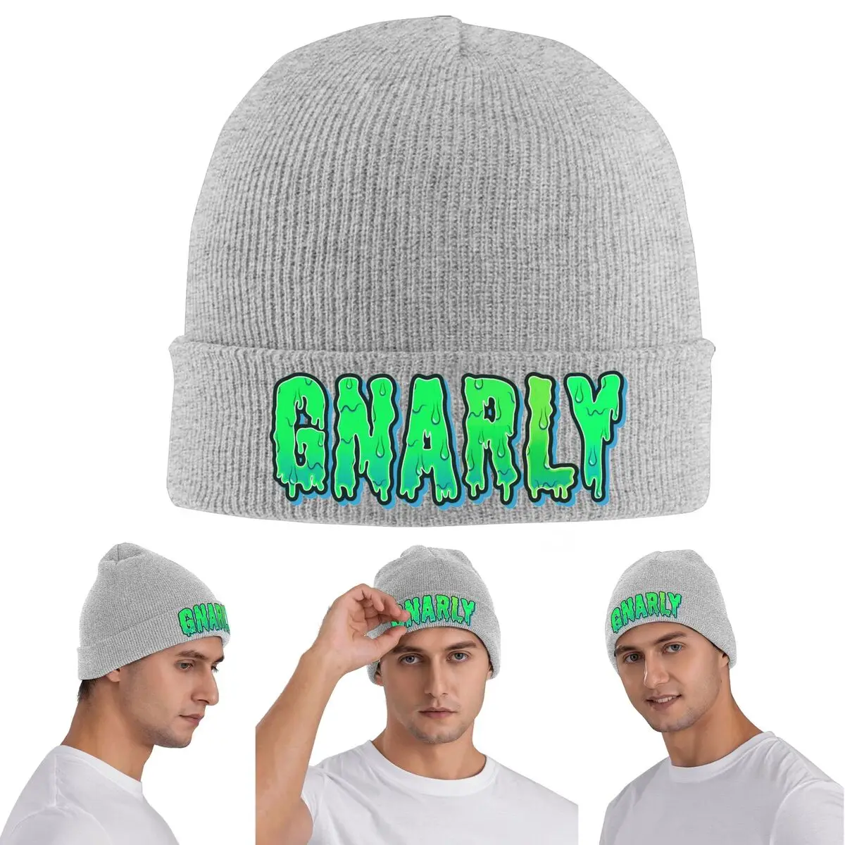 

Теплая вязаная шапка Everything's Gnarly Katseye, зимняя вязаная шапка с капюшоном, шапочки Skullies, шапки в стиле хип-хоп для унисекс