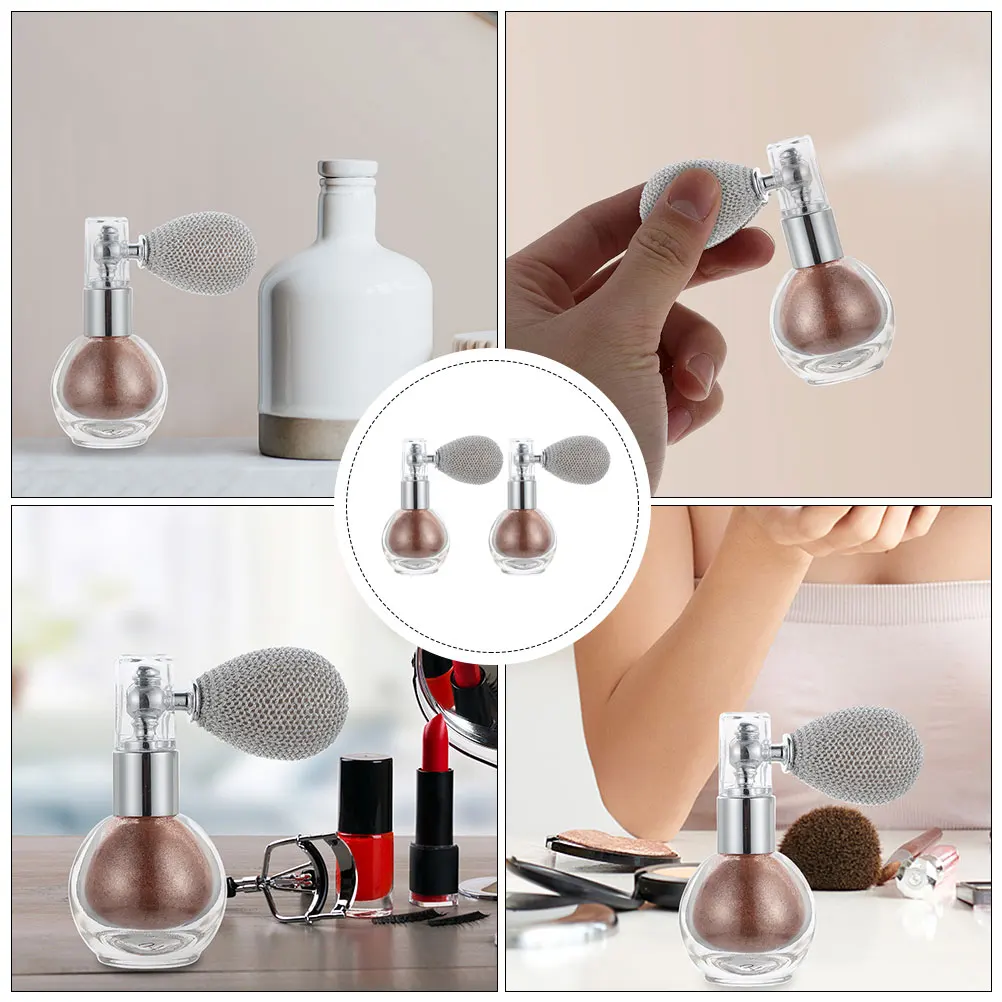 2 قطعة ماكياج بريق مسحوق البخاخ الجسم الشعر تمييز تألق مسحوق الترتر رذاذ الإناث هدية الملحقات #1
