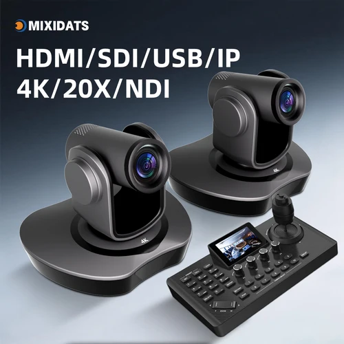 Imagen 2 del producto Kit de cámara de videoconferencia, cámara PTZ 4K, Zoom 20X, NDI, SDI, HDMI, IP, USB, transmisión en vivo de iglesia, controlador de cámara NDI PTZ, 1-8 Uds.