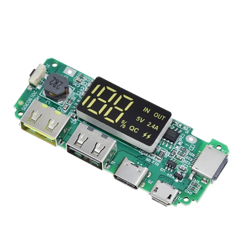 

18650 Charging Board Dual Usb 5v 2.4a Mobile Power Bank Module 18650 Lithium Battery Charger Board Circuit