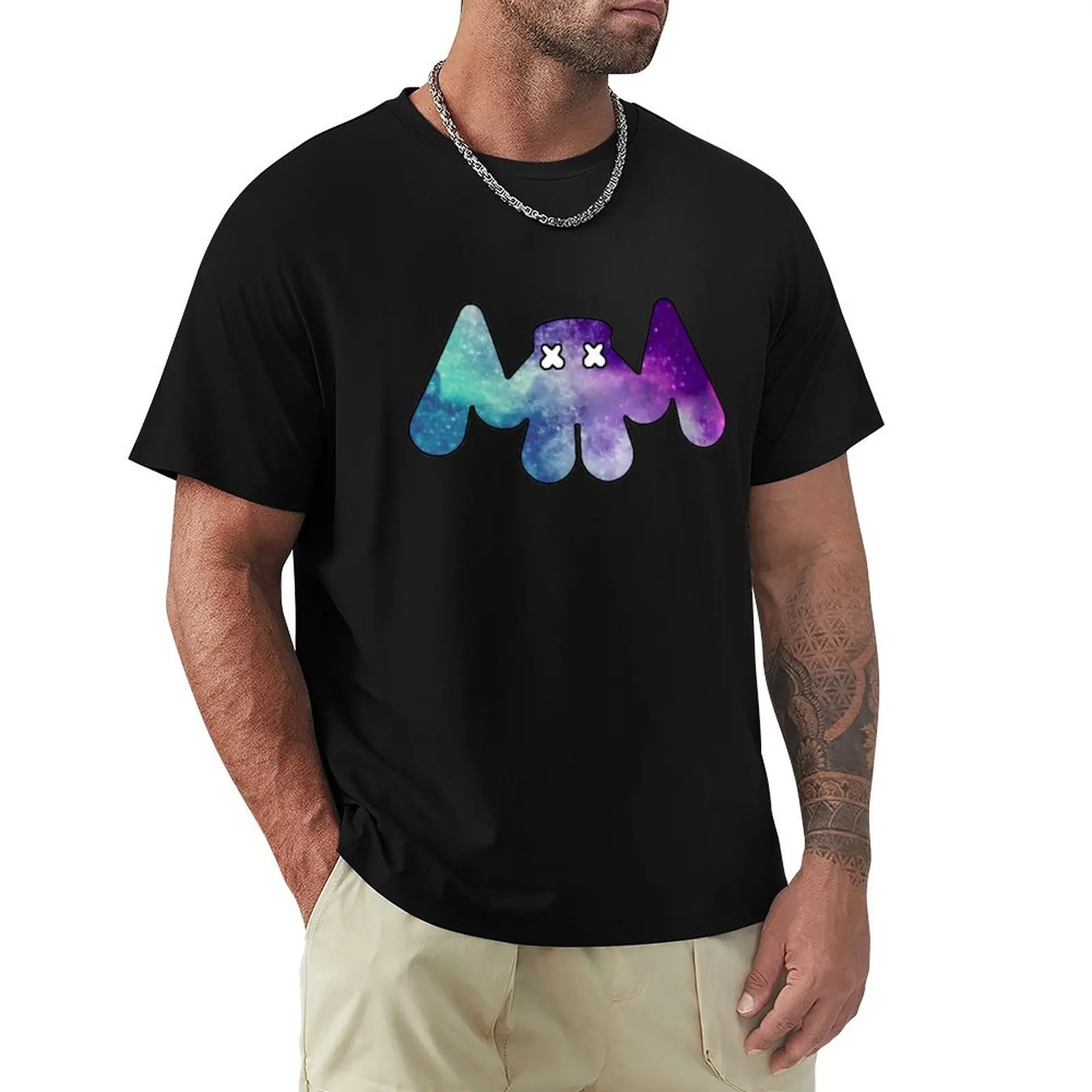 Marshmellow Galaxy Logo T-Shirt Plus Size Lightweight Tee Shirt