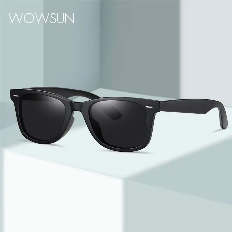 

WOWSUN Fashion Classic Polarized Men And Women Square Sunglasses Anti Glare Goggles Travel Fishing Riding Glasses Uv400