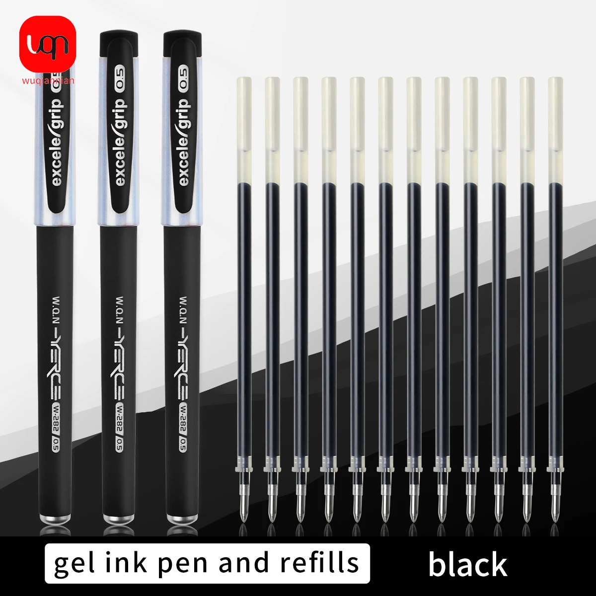 

WQN 3pcs 12pcs replacement refill matte is stylish and simple, 0.5mm replaceable refill gel pen comfortable to hold