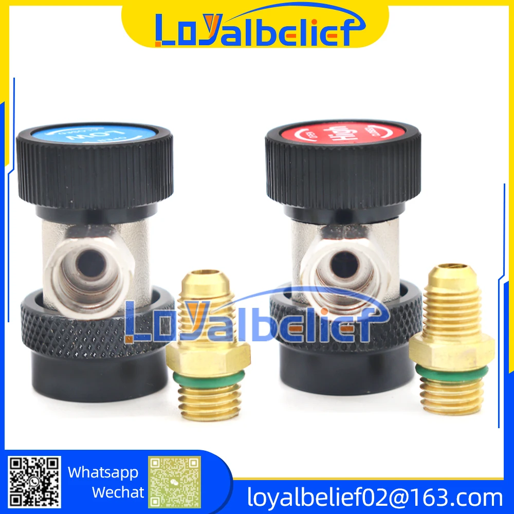 

R134a 2 комплекта автомобильного кондиционера, адаптер быстрого соединения H/L, разъем коллектора R134A, инструмент для удаления, аксессуары для кондиционера