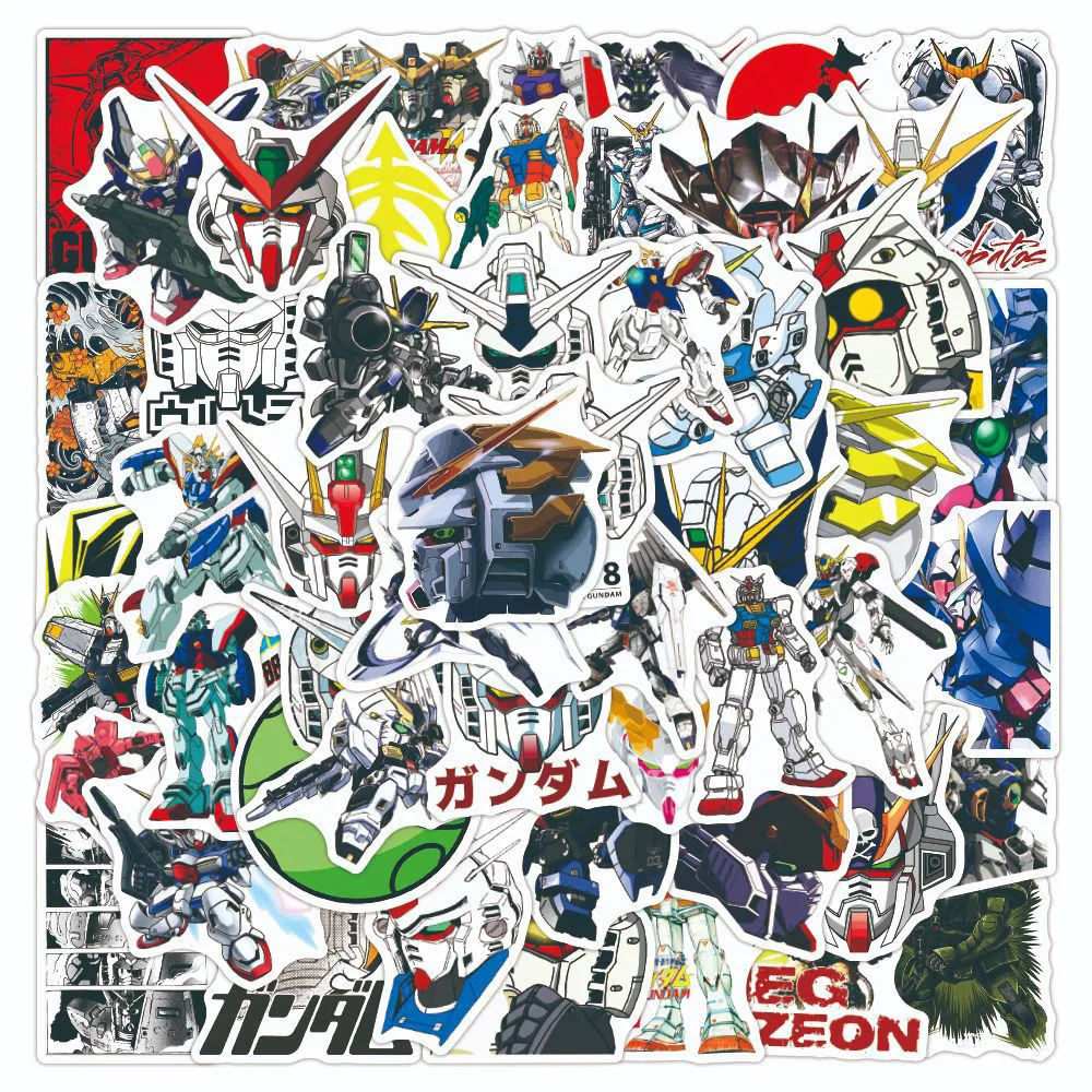 

10/30/50pcs Anime GUNDAM Cartoon Stickers DIY Motorcycle Luggage Guitar Skateboard Classic Kids Toy Cool Graffiti Sticker Decals