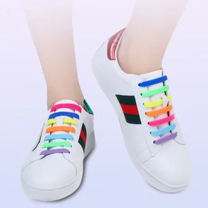 16 Buah Tali Sepatu Elastis Semua Sepatu Kets Tali Sepatu Peregangan Silikon Mode Uniseks Tali Sepatu Karet Gelang Tali Sepatu Tanpa Ikat 6 renda pink muda penjualan terbaik - №
