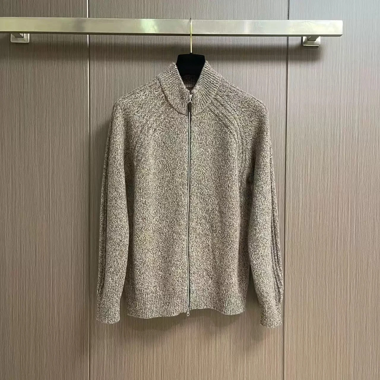 Italian LP old money style men's wool long-sleeved casual warm simple cardigan