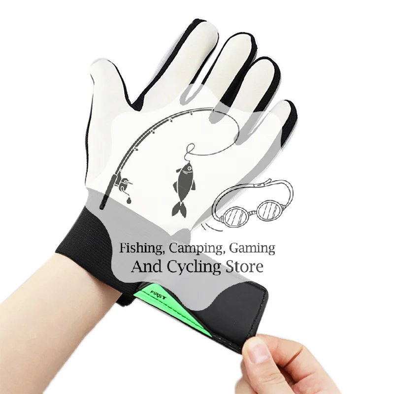 1 Pair Children Soccer Goalkeeper Gloves Anti-Collision Latex PU Goalkeeper Hand Protection Gloves Football Accessories For Kid
