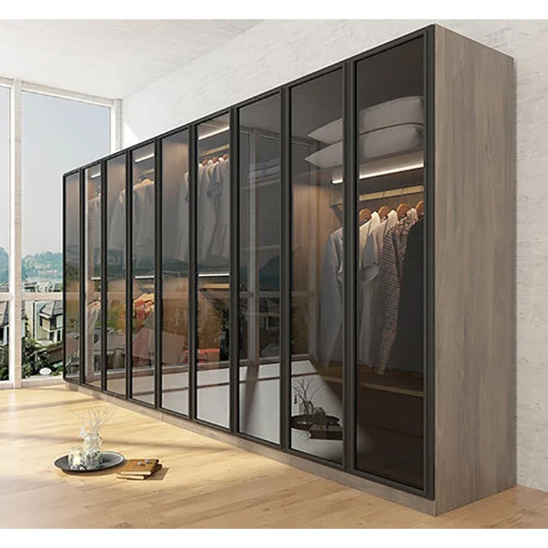 

-Великий шкаф со стеклянной дверью, дизайнерский шкафчик хорошего качества, умный замок с шкафом в китайском белом стиле