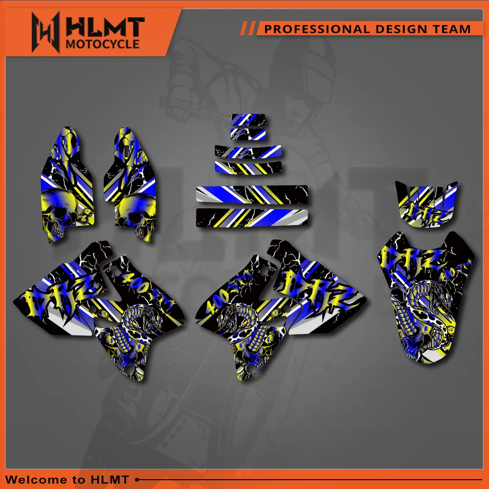 HLMT Motorcycle Graphics Background Decals Sticker for For Suzuki DRZ400SM DR-Z 400SM DRZ 400 SM 2000-2020 2019 2018 2017 2016