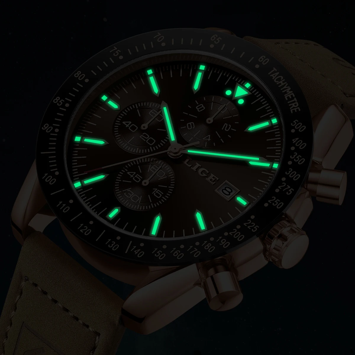 LIGE Watch For Men Top Brand Luxury Fashion Leather Quartz Men Watches Date Business Sports Male Wristwatch Clock Montre Homme