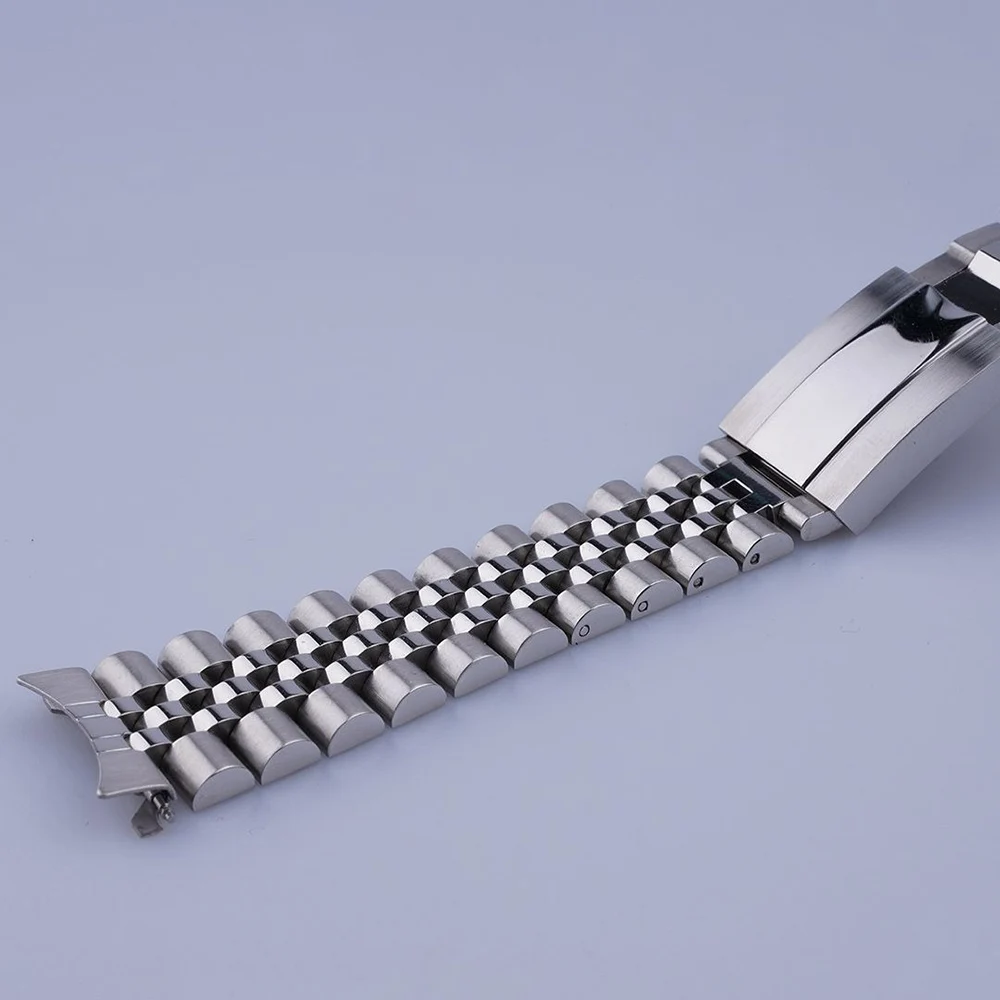 For Seiko 5 7009-3040/3041 7S26-0480/3040 Replacement WatchBand 19mm Jubilee Strap Silver/Gold Hollow CurvedEnd Solid Screw Link