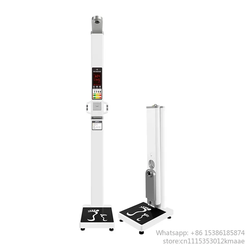 LCD Fat Scale BMI Body Mass Index Measurement Pharmacy Hospital Digital Fat Height Weight Fat Scale with Printer OEM