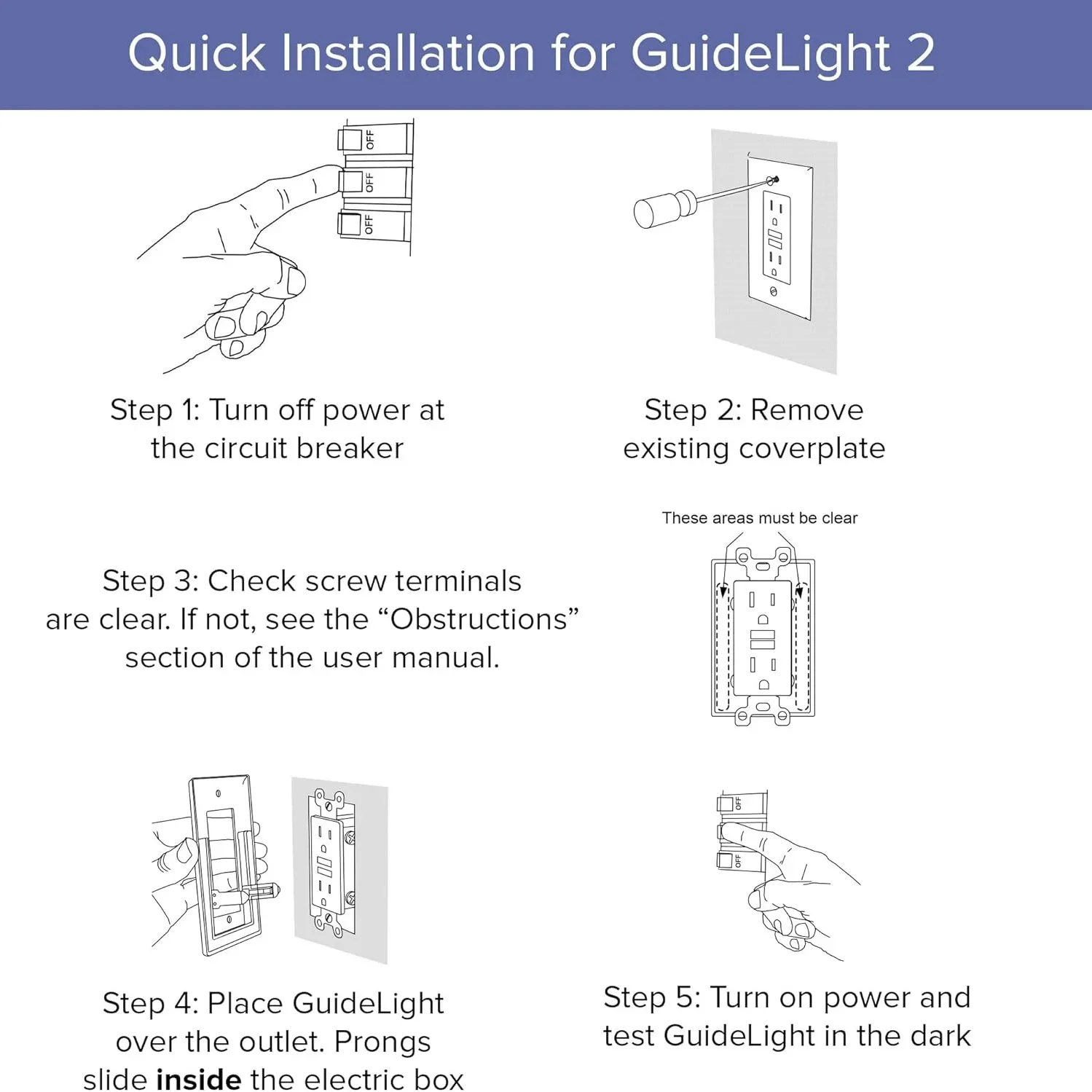 Duplex-Steckdosenabdeckung mit LED-Nachtlichtern für Oben und Unten - Automatischer Sensor – Detail 8