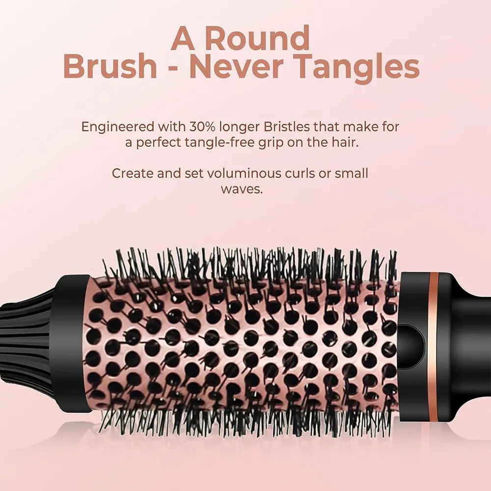 Thermal Brush Ceramic Ionic Curling Brush 1.5 Inch Heated Curling Iron Volumizer Dual Voltage Travel Hair Curler Curling Comb