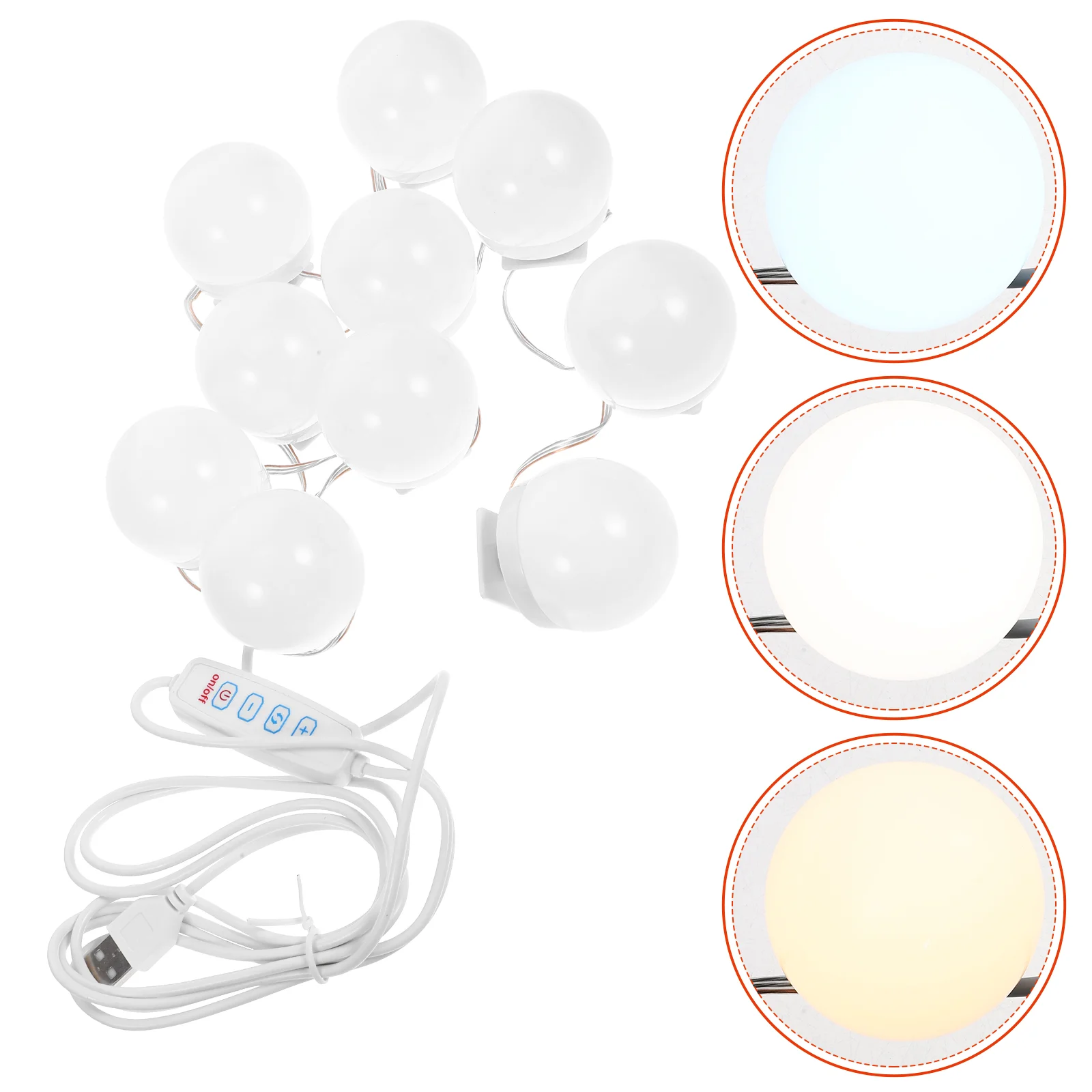 10 Pcs Makeup Light Vanity Mirrors Make-up Supply Plastic Bulb outside Lamps for Wall