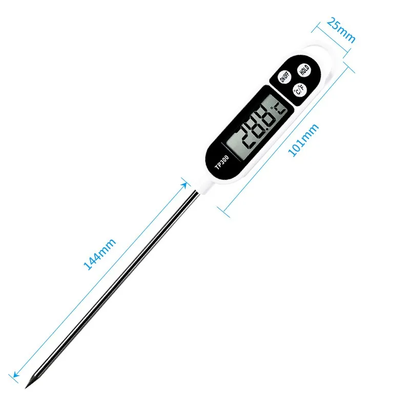 termometros Digital Kitchen Thermometer Probe Cooking Food BBQ Oven Water baby Milk Oil Liquid Meat cooking Thermometer TP300