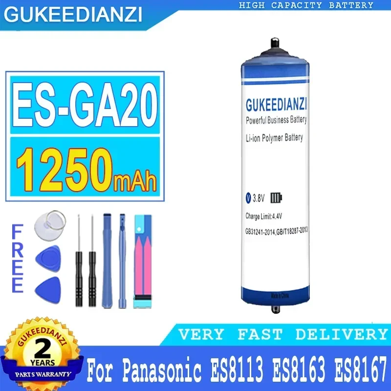 

Replacement Battery 1250mAh ES-GA20 For Panasonic ES8113 ES8163 ES8167 ES8168 ES8169 ES8171 ES8243 ES8249 ES8250 ES8801 ES8807