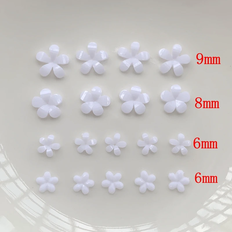 100pcs flower 3D Rhinestone DIY accessories mobile phone case flat back Apply to wedding decoration Nail Art Design