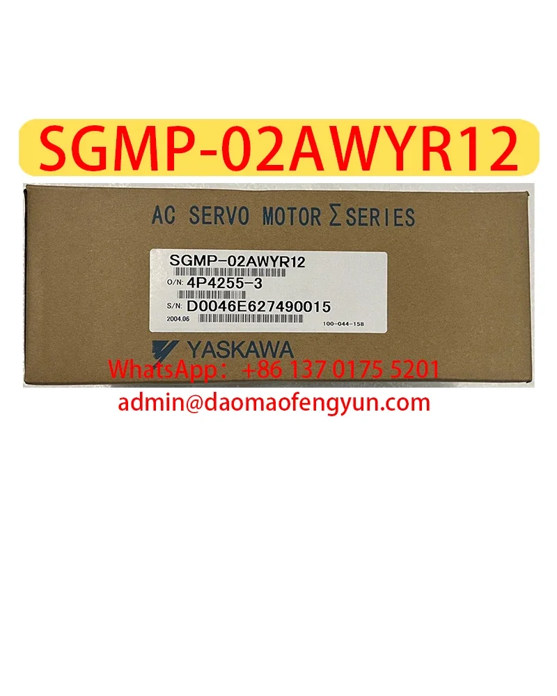 

SGMP-02AWYR12 Brand New Servo Motor，Fast shipping，SGMP 02AWYR12