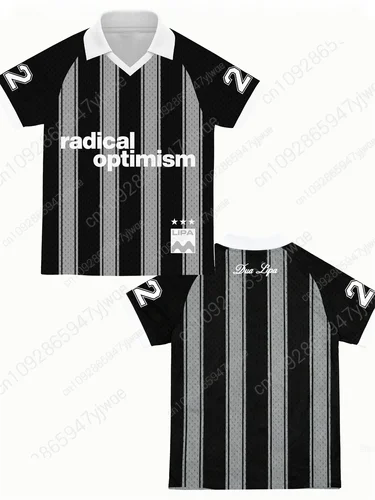 Imagen 1 del producto Verano hombres cantante Pop británica optimismo Radical fans Jersey de malla Polo con cuello en V álbum de música camiseta moda calle Top camisetas para adultos