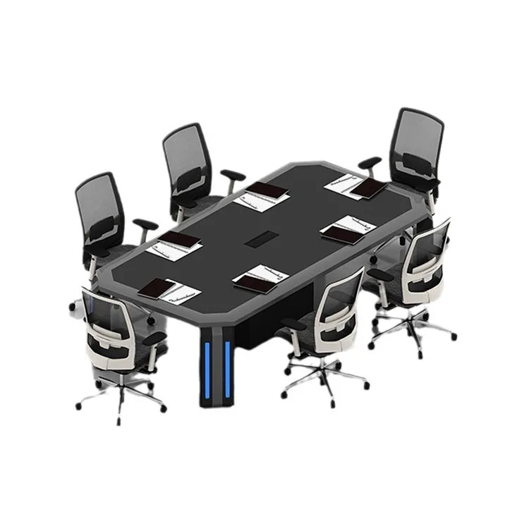 Commercial office research table, steel frame stable multi-person conference table, office negotiation long table