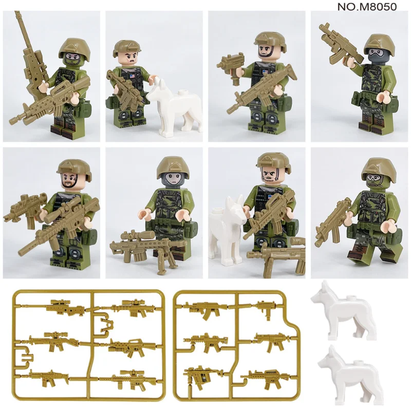 Bouwsteenpoppen, geniet van het plezier in de gevecht! Kinderen en volwassenen creatief geassembleerd speelgoedcadeaus collectie ornamenten geschenken