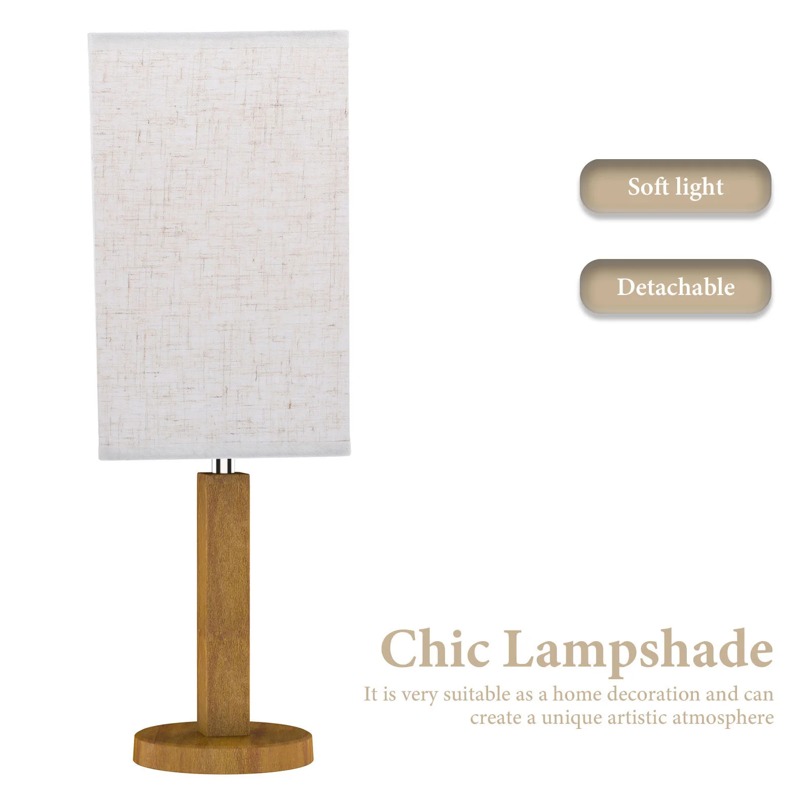 

Linen Lamp Shade Decorative Fabric Light Cover Easy Install Chic Dome Table Top Office Home Bedroom Study Artistic