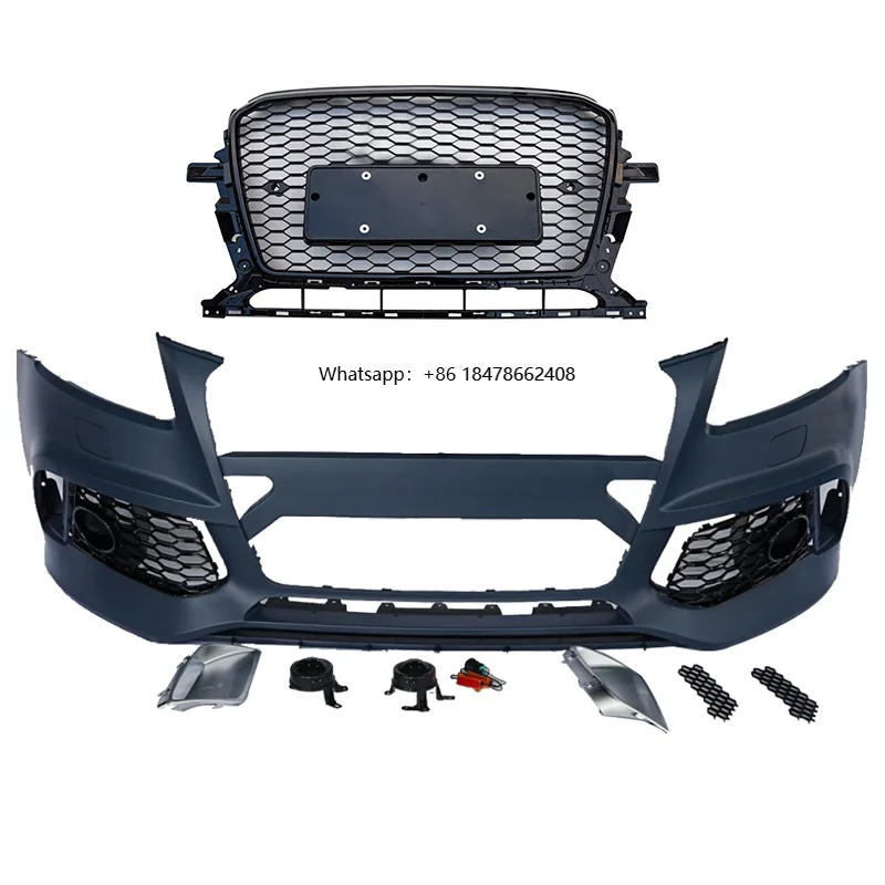 

Factory Car Q5 SQ5 Front Bumper Kit Upgrade RSQ5 Style Bodys Kit With Grille for 8R.5 2013 2014 2015 2016 2017 2018