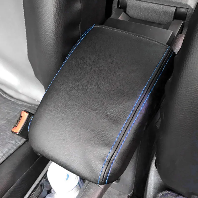 Soft Leather Armrest Cover For VW Golf 5 MK5 2005 2006 2007 2008 2009 2010 Car Center Control Armrest Box Skin Cover Trim