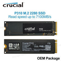 Original Crucial P310 SSD NVMe M.2 2280 Internal Solid State Drive PCIe Gen4 Read up to 7100MB/s 3D NAND SSD 1TB Hard Disk