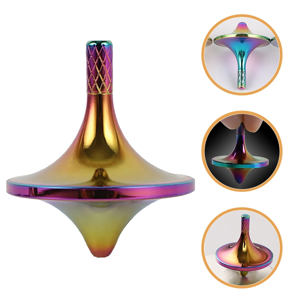 Mainan Fidget Giroskop Spiral Mainan Tembaga Ujung Jari Logam Interaktif Penghilang Stres Anak Kecil