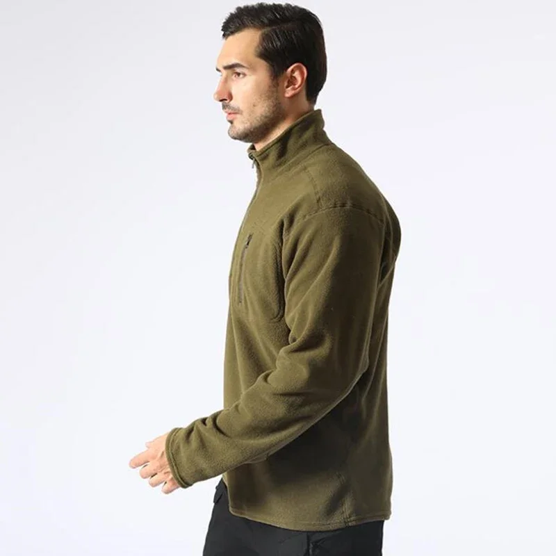 Suéter de lana de punto para hombre, Jersey cálido de cuello alto, Top con media cremallera, abrigo informal, a la moda, novedad de invierno, 2024