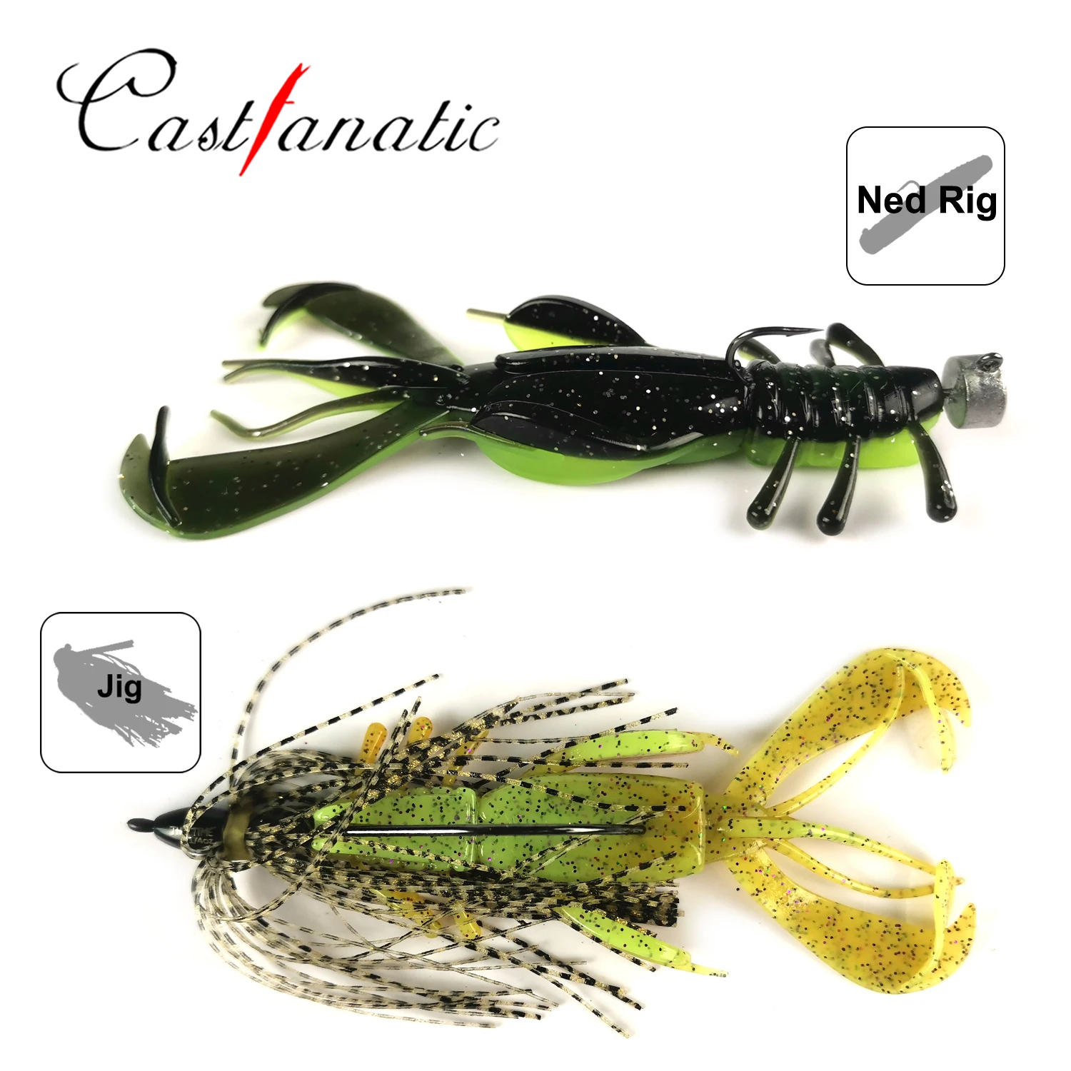 8.5g Castfanatic Monarch Cray Crawfish Floating Soft Shrimp Bait Silicone Worm Lure Crab Wobbler Bass accessori per la pesca alla carpa pesca