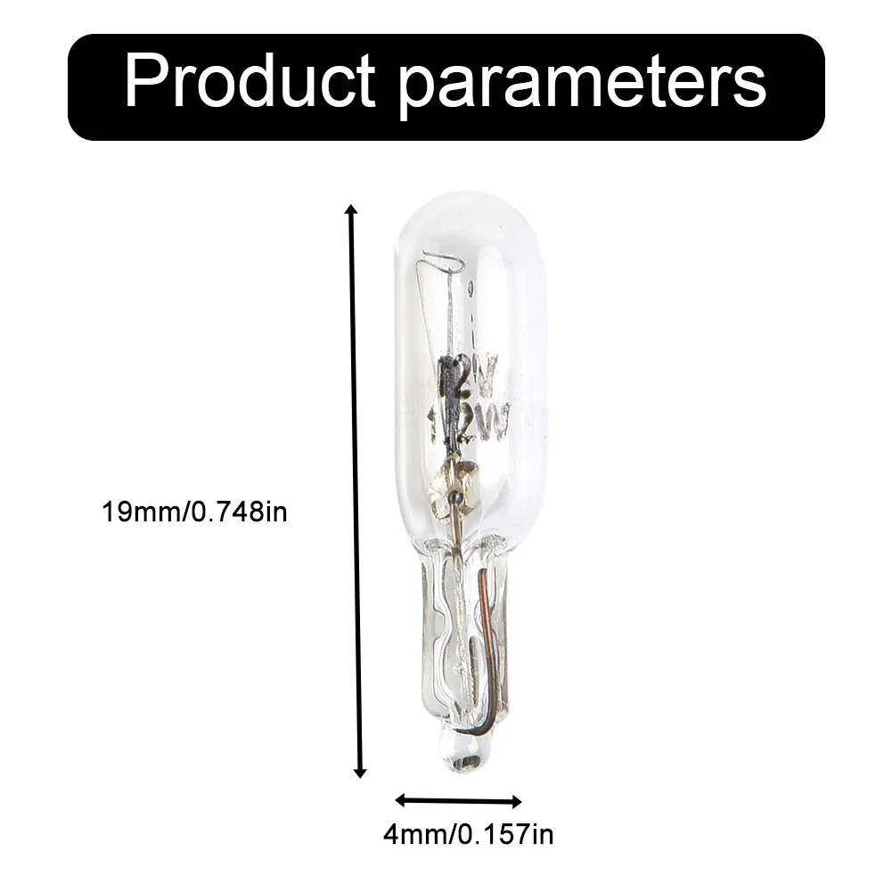 10 قطعة T5 286 12 فولت 1.2 واط لوحة سيارة ضوء لمبة أو لوحة أداة لمبة سيارة لمبات