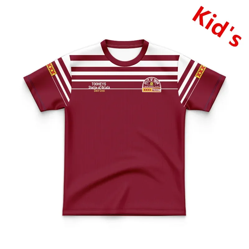 

1995 QUEENSLAND MAROONS RETRO YOUTH TRAINING RUGBY JERSEY Kids size 16--20--26 ( Print name and number )