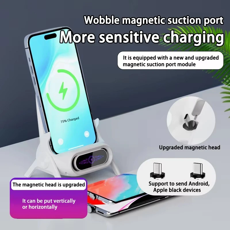 

Новый маленький стул в форме 15 Вт, беспроводное усиление, кронштейн для мобильного телефона, планшета, многофункциональное беспроводное быстрое зарядное устройство, подставка для телефона