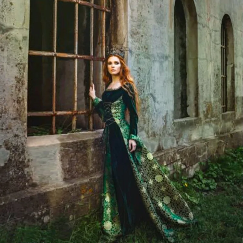 

Женский клубный сценический костюм на Хэллоуин, костюм королевы принца, королева Sle, полиэстер, традиционный этнический сценический наряд