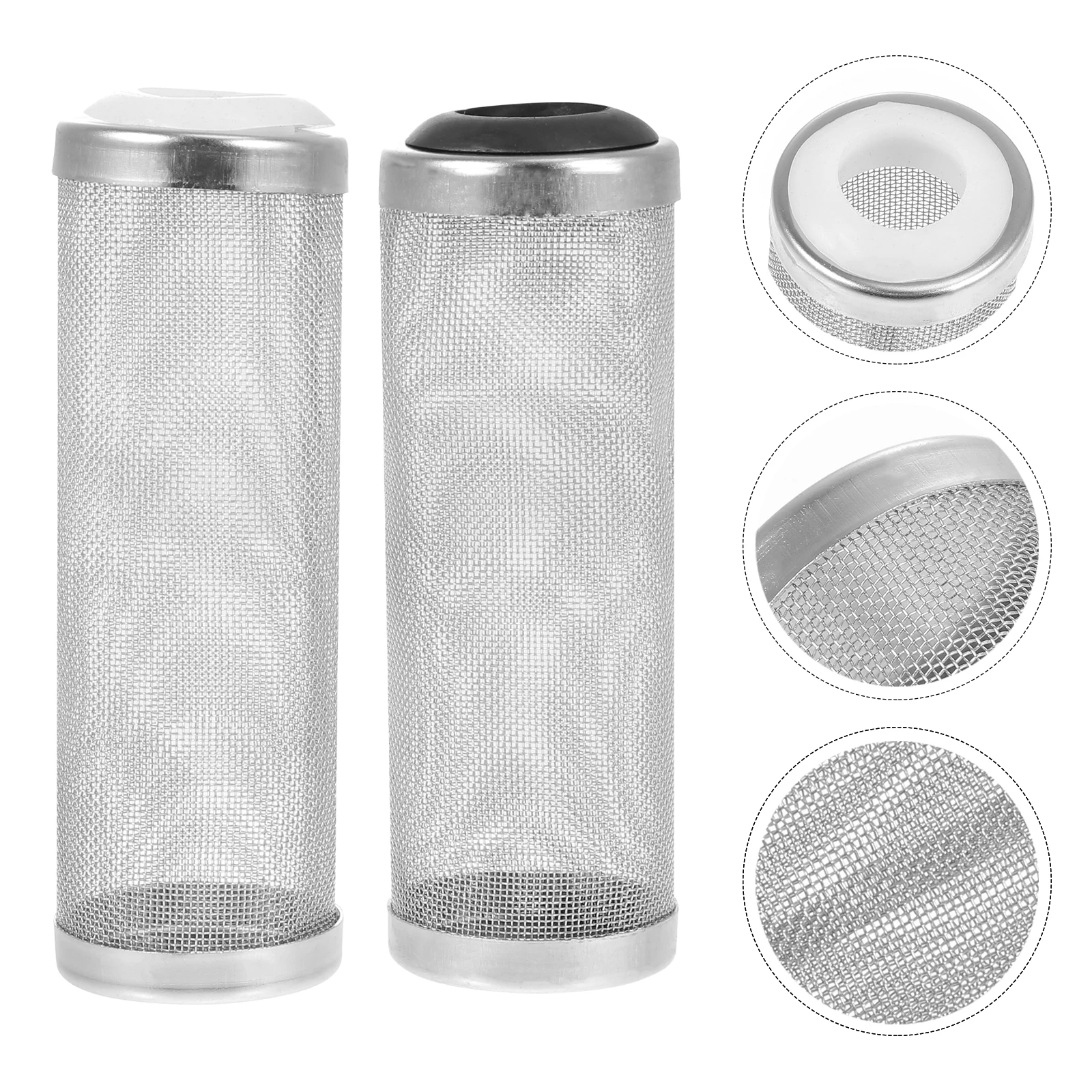 

2pcs Aquarium Filter Mesh Cover Intake Protector Fish Tank Inlet Strainer Guard Replacement Screen Durable Debris Blocking Small