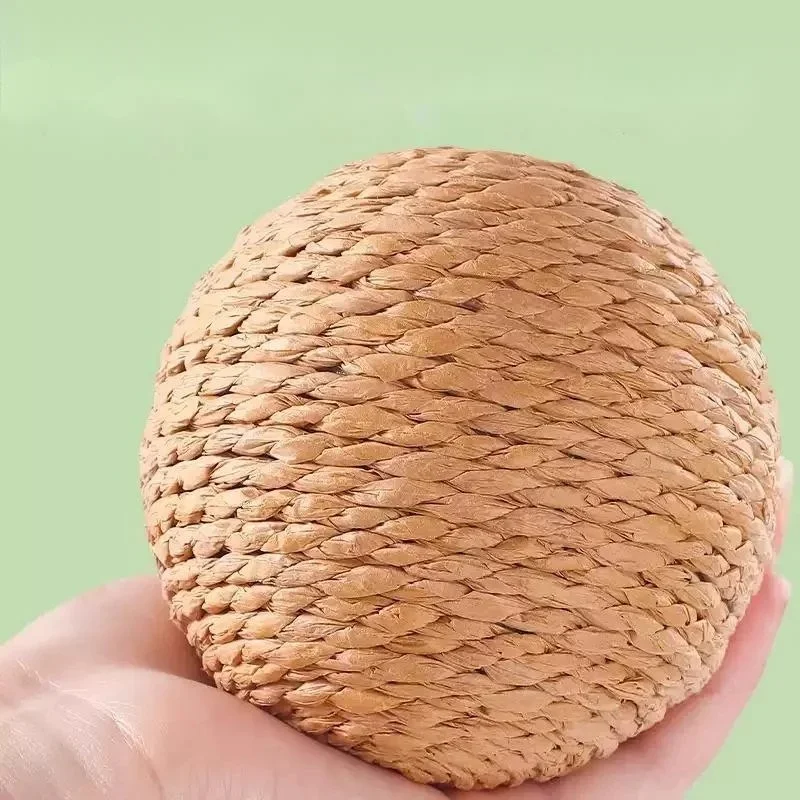 Interactive Sisal Cat Scratching Ball Toy For Kitten Teeth Cleaning Anti Bite 10CM Super Big Cat Ball Sounding Toy Pet Supplies - view 2