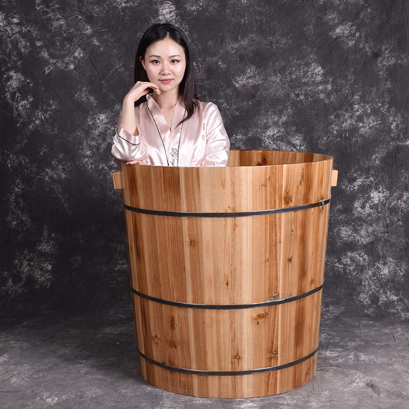 Fumigation Foot Bath Bucket Seau Wooden Round Convenient Insulation Bucket Thick Simple Banheira Inflavel House Furniture CY50YT