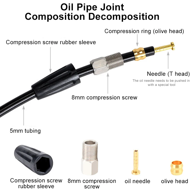 Mountain Bike oil needle Brake olive head For SHIMANO DEORE BH90 BH59 SRAM MAGURA oil brake hose Connecting Insert